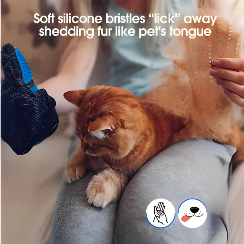 Handschuh zur Fellpflege – Silikon-Bürste für Hunde & Katzen