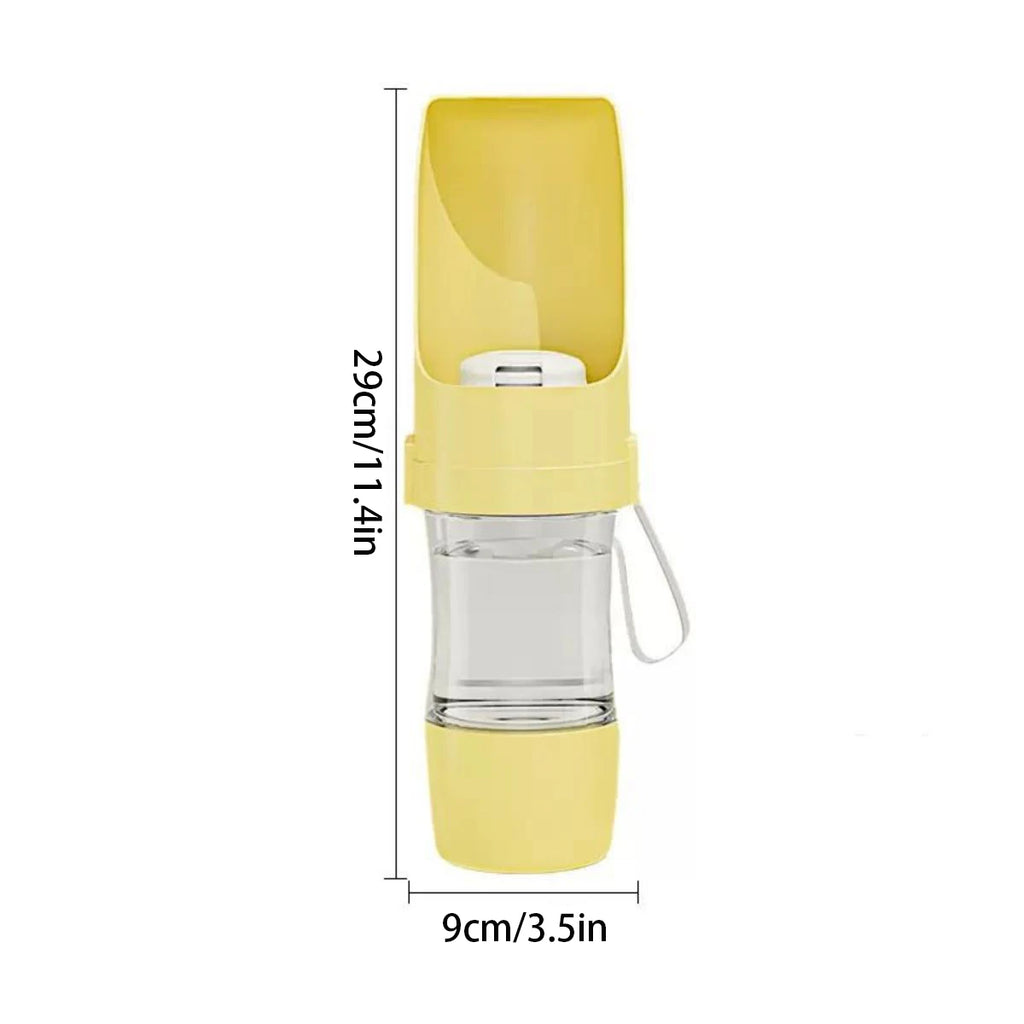 Tragbarer 2-in-1 Trink-und Futterflasche für Haustiere