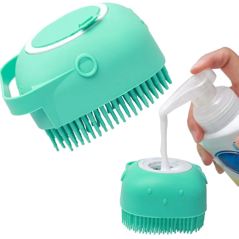 Silikon-Shampoo-Bürste für Haustiere-Massage-& Badebürste