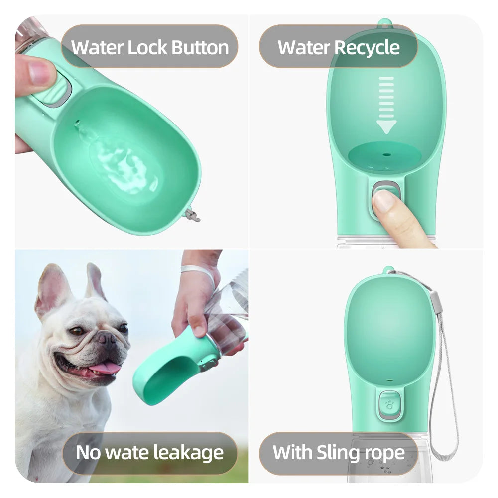 Tragbare Wasserflasche für Haustiere-Auslaufsicher
