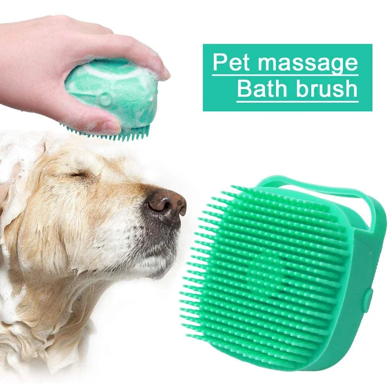 Silikon-Shampoo-Bürste für Haustiere-Massage-& Badebürste