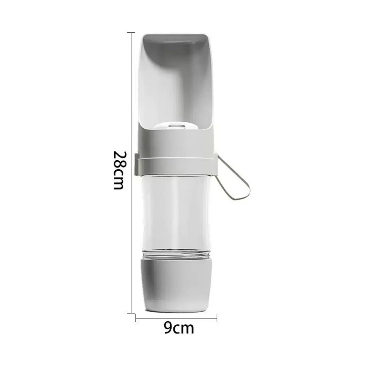 Tragbarer 2-in-1 Trink-und Futterflasche für Haustiere